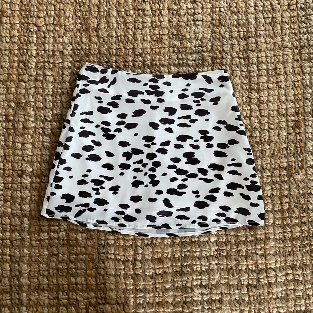 Cow Print Mini Skirt